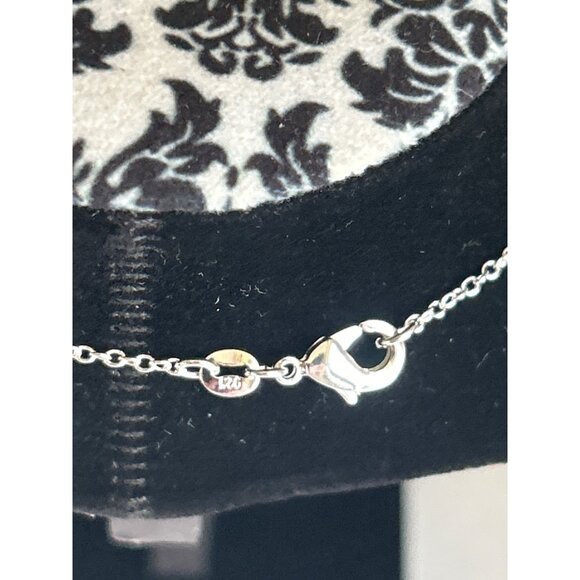 Sterling Silver Heart Pendant Necklace With Multi-Gemstones & 18" Chain - Picture 3 of 5